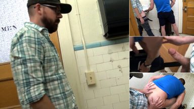 Film This Fucker! - Public Restroom Breeding - CumClub.com